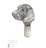 Dachshund Rauhhaar, Dackel, Teckel - Brosche mit Clip, Startnummernhalter, versilberte Anstecknadel für Hundeausstellungen der Marke Art-Dog