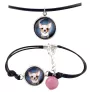 Teckel à poil ras, Chien-saucisse - ensemble de bijoux avec votre photo, ensemble fait à la main, bracelet et collier de la marque Art.-Dog