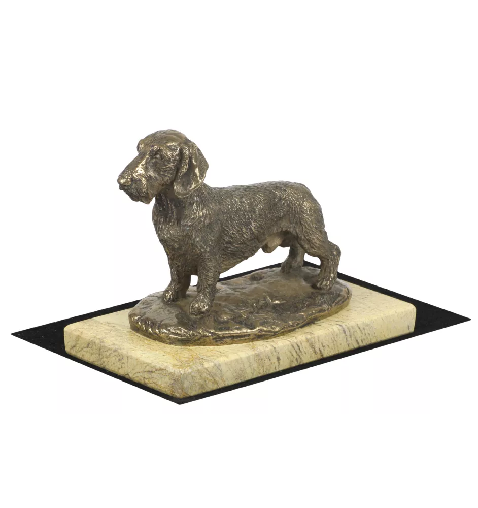 Jamnik szorstkowłosy statuetka na piaskowym kamieniu Art-Dog