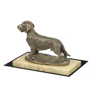 Dachshund Wire-haired, Wiener dog, Badger dog - dog figurine, dog silhouette figurine, trophy for Art-Dog dog show exhibition