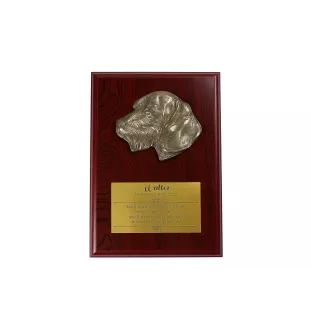 Teckel à poil dur, Chien-saucisse - bas-relief de chien, petit décor, plaque réaliste avec chien de la marque Art-Dog