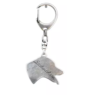 Dalmatiner, Dalmatinac - Versilberter Schlüsselanhänger mit Hund, Handtaschen-Dekoration, Rucksack-Anhänger der Marke Art-Dog