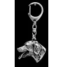 Dalmatian, Carriage Dog, Spotted Coach Dog - Silver-plated key ring with dog, handbag decoration, backpack pendant by Art-Dog brand