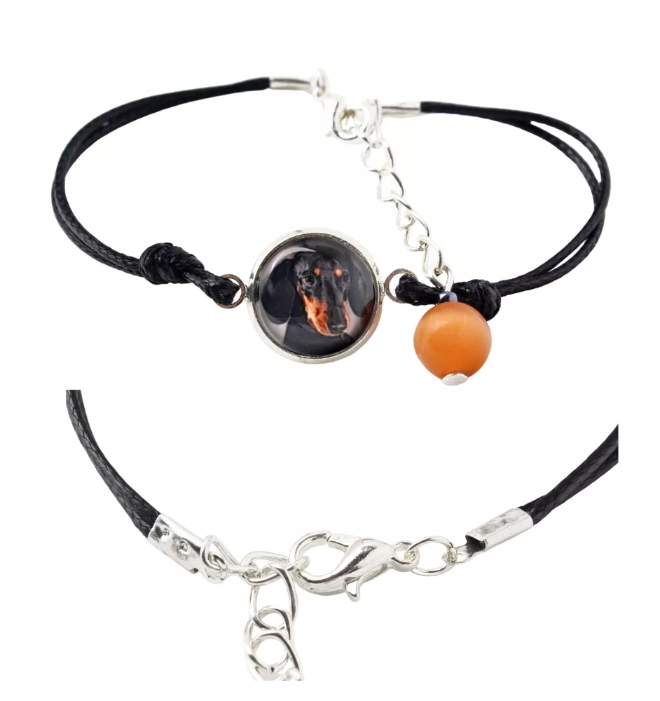 Dachshund Kurzhaar, Dackel, Teckel I - Armband in einer Schachtel mit Ihrem Foto, femininer Schmuck, ein ausgezeichnetes Geschenk der Marke Art-Dog.