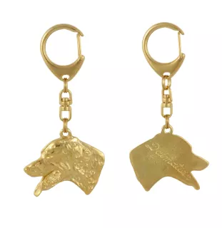 Dalmatian, Carriage Dog, Spotted Coach Dog - Gilded key ring with dog, handbag decoration, luxury accessory by Art-Dog brand