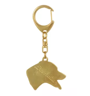 Dalmatien - Porte-clés doré avec chien, décoration de sac à main, accessoire de luxe de la marque Art-Dog