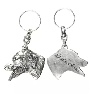 Dalmatian, Carriage Dog, Spotted Coach Dog - Silver-plated pendant with a dog in a decorative box, handbag decoration, backpack pendant by Art-Dog brand