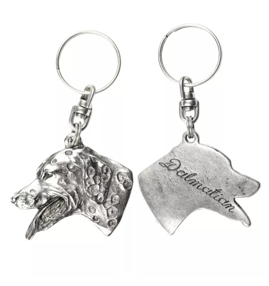 Dalmatien - Pendentif argenté avec un chien dans une boîte décorative, décoration de sac à main, pendentif de sac à dos par la marque Art-Dog