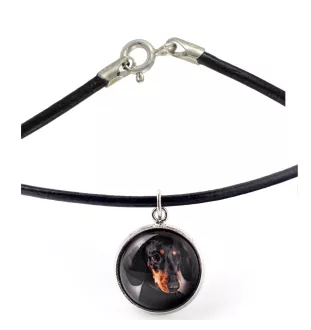 Dachshund Smooth-haired, Wiener dog, Badger dog I - necklace in a box, elegant decoration, pendant from the Art-Dog brand