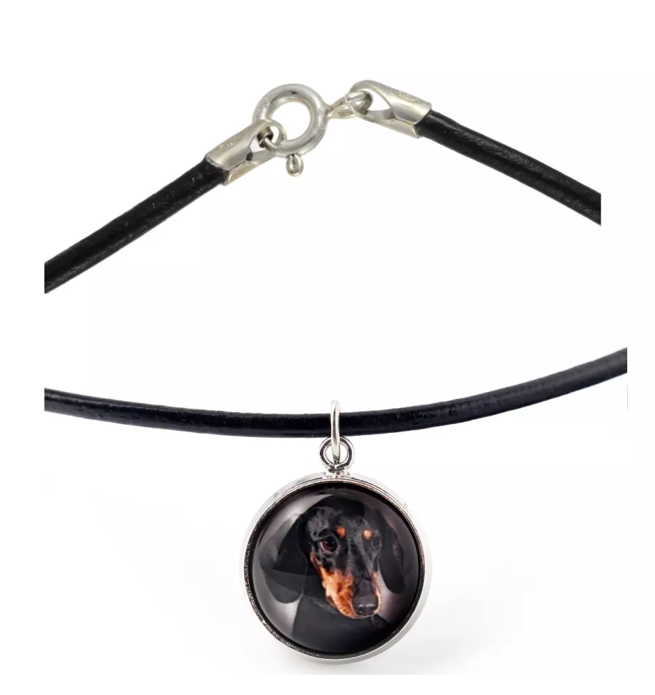 Dachshund Smooth-haired, Wiener dog, Badger dog I - necklace in a box, elegant decoration, pendant from the Art-Dog brand