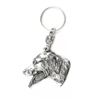 Dalmatian, Carriage Dog, Spotted Coach Dog - Silver-plated pendant with a dog in a decorative box, handbag decoration, backpack pendant by Art-Dog brand