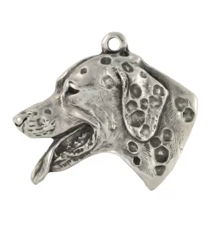 Dalmatian, Carriage Dog, Spotted Coach Dog - Silver-plated key ring with a dog in a gift box, handbag decoration, backpack pendant by Art-Dog brand