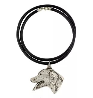 Dalmatiner, Dalmatinac - Halskette mit Hund, versilberter Anhänger für Hundefans, einzigartiger Schmuck der Marke Art-Dog