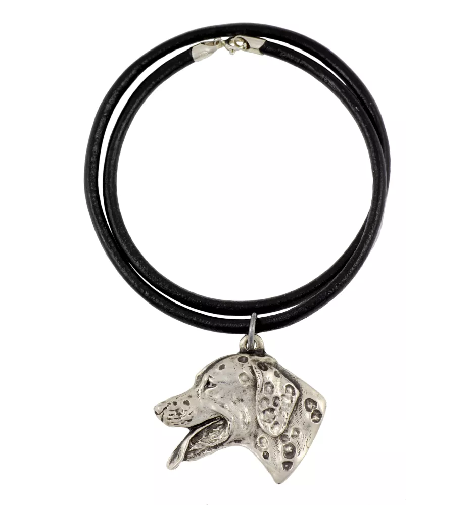 Dalmatiner, Dalmatinac - Halskette mit Hund, versilberter Anhänger für Hundefans, einzigartiger Schmuck der Marke Art-Dog
