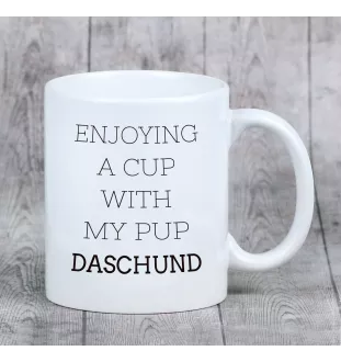 Dachshund Kurzhaar, Dackel, Teckel - Becher mit einem Bild und dem Schriftzug geometrischer Hund Art-Dog