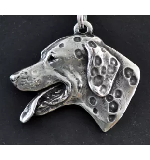 Dalmatiner, Dalmatinac - Halskette mit Hund, versilberter Anhänger für Hundefans, einzigartiger Schmuck der Marke Art-Dog