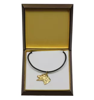 Dalmatiner, Dalmatinac - Hundehalsband in Geschenkbox, vergoldeter Anhänger für Hundefans, auffälliger Schmuck von Art-Dog