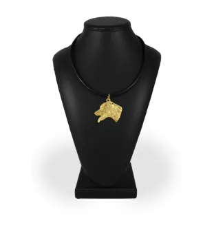 Dalmatiner, Dalmatinac - Hundehalsband in Geschenkbox, vergoldeter Anhänger für Hundefans, auffälliger Schmuck von Art-Dog