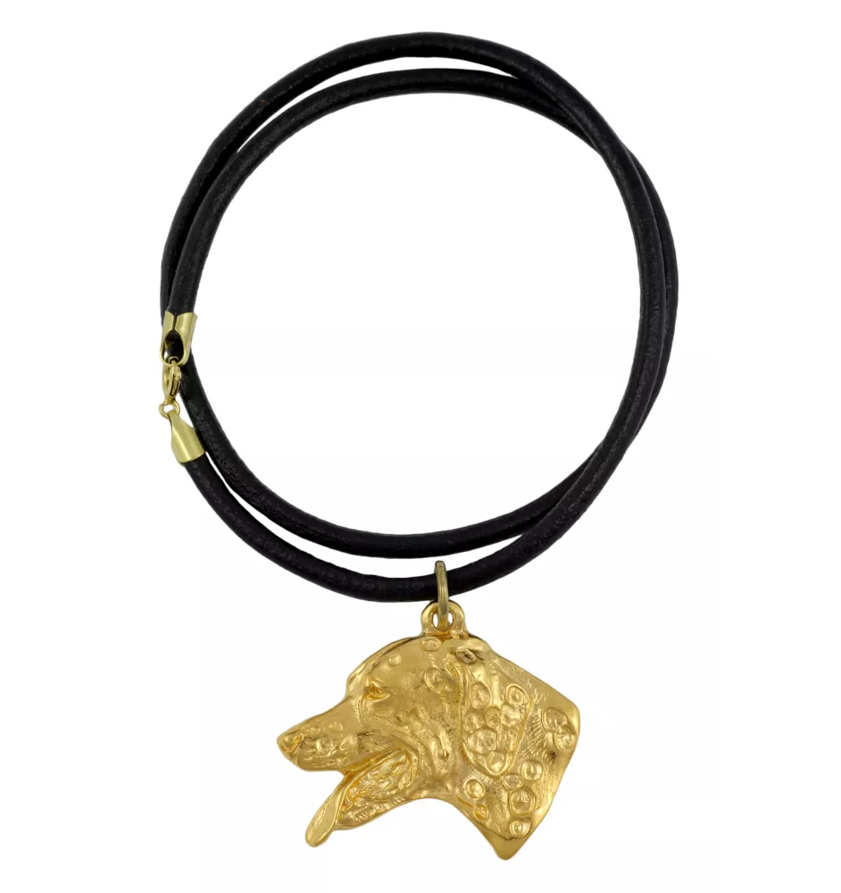 Dalmatiner, Dalmatinac - Hundehalsband, vergoldeter Anhänger für Hundefans, einzigartiger Schmuck der Marke Art-Dog