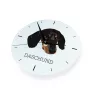 Dachshund Smooth-haired, Wiener dog, Badger dog - geometric wall clock with a picture and the brand name Art-Dog