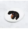 Dachshund Smooth-haired, Wiener dog, Badger dog - a plate with a geometric design and the brand name Art-Dog