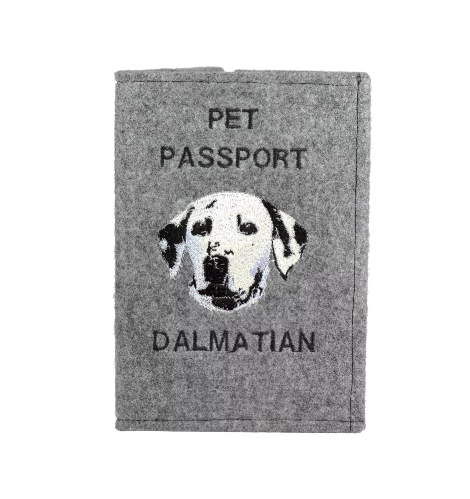 Dalmatian, Carriage Dog, Spotted Coach Dog - Dog passport case, document case, gift for the traveller from the Art-Dog brand