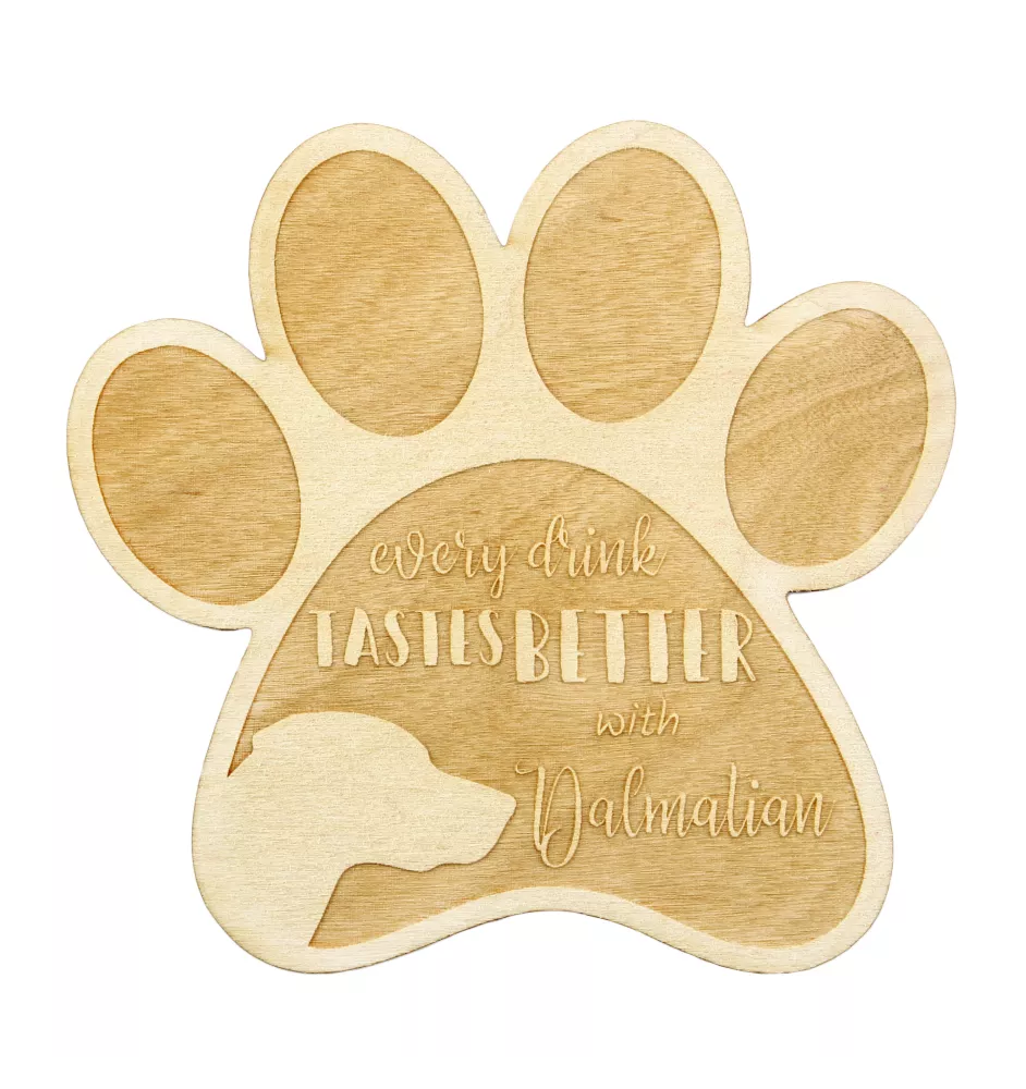 Dalmatiner, Dalmatinac - Tasse Untersetzer, graviert Untersetzer mit Hund, Geschenk für Hundeliebhaber von Art-Dog Marke