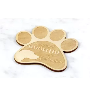 Dalmatiner, Dalmatinac - Tasse Untersetzer, graviert Untersetzer mit Hund, Geschenk für Hundeliebhaber von Art-Dog Marke