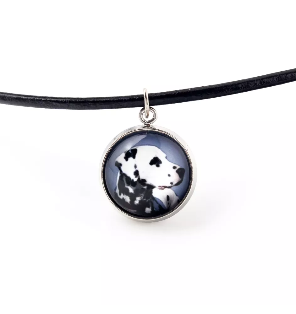 Dalmatian, Carriage Dog, Spotted Coach Dog - necklace pendant with your photo, handmade, handcrafted jewelry by Art-Dog brand