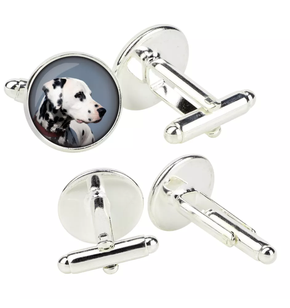 Dalmatien - Boutons de manchette dans une boîte, bijoux faits à la main, produit de la marque Art-Dog