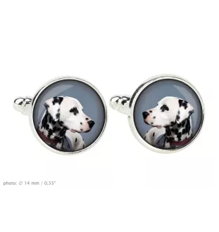 Dalmatyńczyk spinka do mankietów w pudełku ze zdjęciem Art-Dog