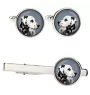 Dalmatian, Carriage Dog, Spotted Coach Dog - cufflinks and tie with your photo, a suit decoration, men's jewelry from the Art-Dog brand.