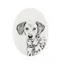 Dalmatian, Carriage Dog, Spotted Coach Dog - commemorative plaque with a photo of a dog, tombstone with a print, personalized oval plaque from the Art-Dog brand