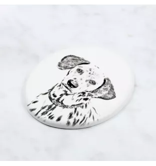 Dalmatiner, Dalmatinac - Gedenktafel mit einem Foto eines Hundes, Grabplatte mit Druck, personalisierte ovale Platte der Marke Art-Dog