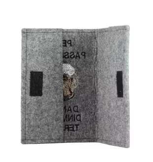 Dandie Dinmont Terrier, Hindlee Terrier - Dog passport case, document case, gift for the traveller from the Art-Dog brand