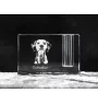 Dalmatien - Porte-stylos, organiseur en cristal avec photo de chien, décoration de bureau unique par la marque Art-Dog