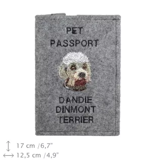 Dandie Dinmont Terrier - Porte passeport pour chien, porte document, cadeau pour le voyageur de la marque Art-Dog