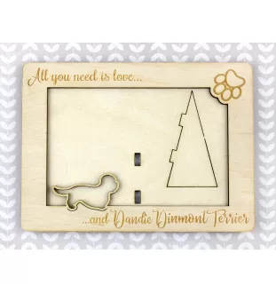 Dandie Dinmont Terrier I ramka na zdjęcie ze sklejki Art-Dog