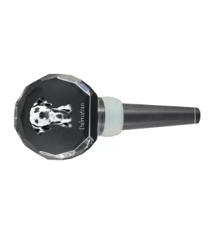 Dalmatian, Carriage Dog, Spotted Coach Dog - Crystal bottle stopper, unique wine stopper with photo, personalised gift for sommelier by Art-Dog brand