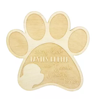 Dandie Dinmont Terrier podkładka pod kubek ze sklejki Art-Dog