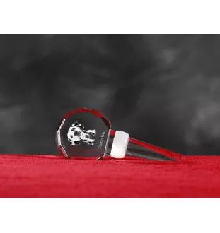 Dalmatian, Carriage Dog, Spotted Coach Dog - Crystal bottle stopper, unique wine stopper with photo, personalised gift for sommelier by Art-Dog brand