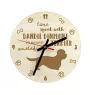 Dandie Dinmont Terrier I - horloge avec chien, horloge en bois avec gravure, horloge personnalisée par Art-Dog