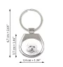 Dandie Dinmont Terrier, Hindlee Terrier - keychain with a dog, keychain with a print, personalized pendant from the Art-Dog brand