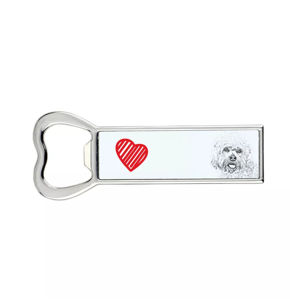 Dandie Dinmont Terrier, Hindlee Terrier - bottle opener with a dog, personalized fridge opener, unique gift for a man by Art-Dog brand