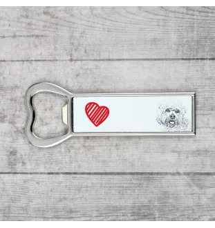 Dandie Dinmont Terrier, Hindlee Terrier - bottle opener with a dog, personalized fridge opener, unique gift for a man by Art-Dog brand