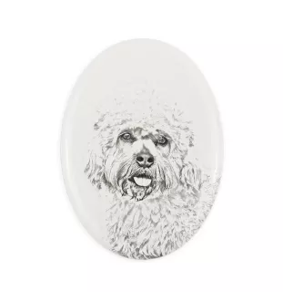 Dandie Dinmont Terrier - une plaque commémorative avec une photo de chien, une plaque funéraire avec une impression, une plaque ovale personnalisée de la marque Art-Dog