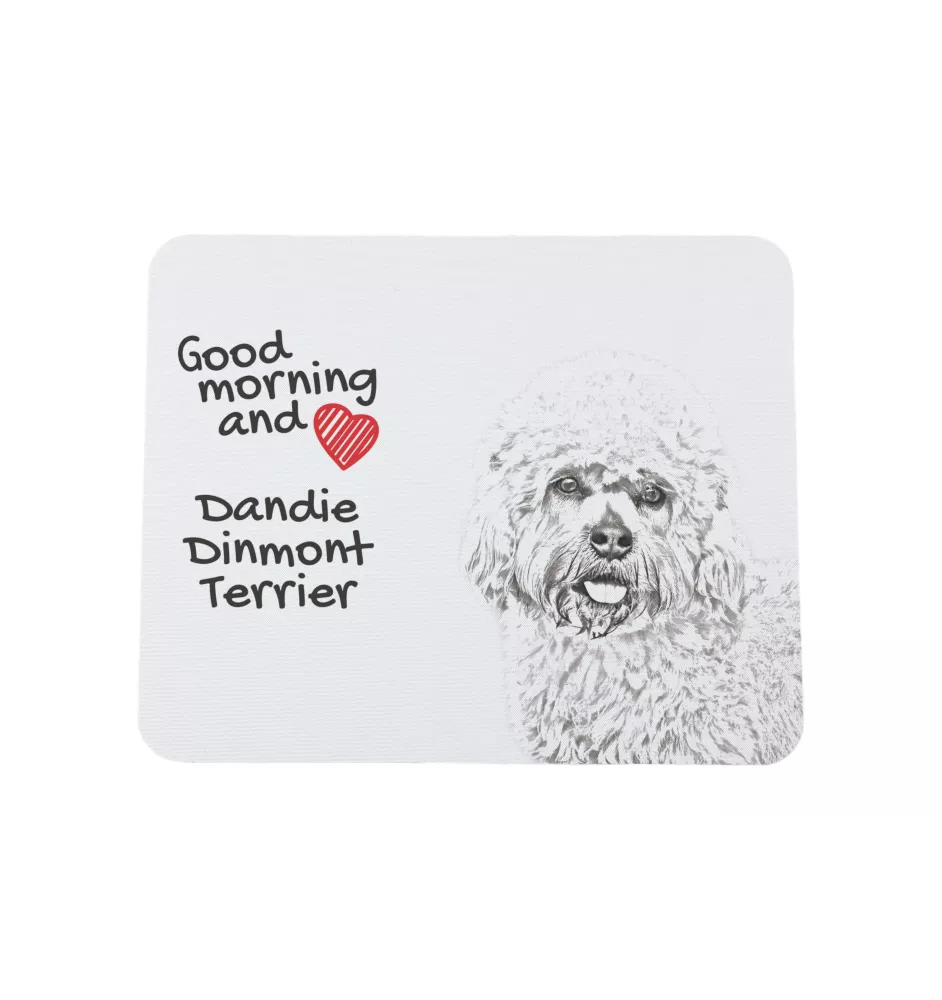 Dandie Dinmont Terrier, Hindlee Terrier - mouse pad with print, personalized dog-themed mouse pad, unique gadget for an office worker by Art-Dog brand