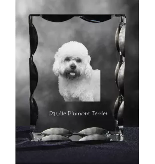 Dandie Dinmont Terrier ramka kryształowa z psem Art-Dog