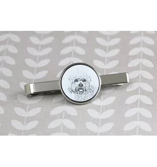 Dandie Dinmont Terrier, Hindlee Terrier - tie clip with a dog, personalized tie clip, a unique gift for a man from the Art-Dog brand