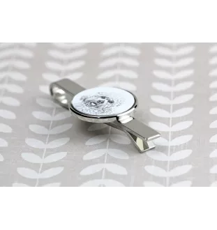 Dandie Dinmont Terrier, Hindlee Terrier - tie clip with a dog, personalized tie clip, a unique gift for a man from the Art-Dog brand